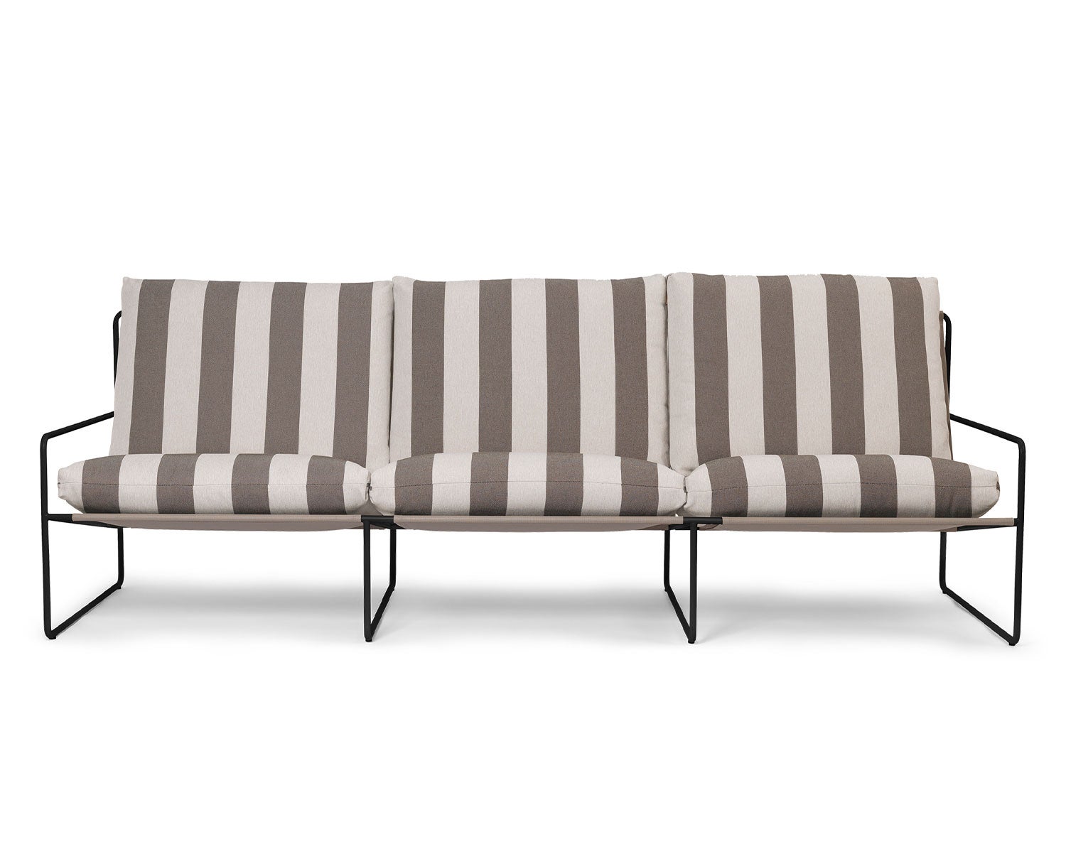 Ferm-Living-Desert-3-Seater-Black-Stripe-Chocolate