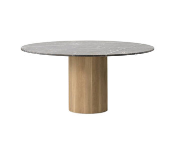Vipp 495 Spisebord i lys eg med bordplade i Pietra Grey marmor