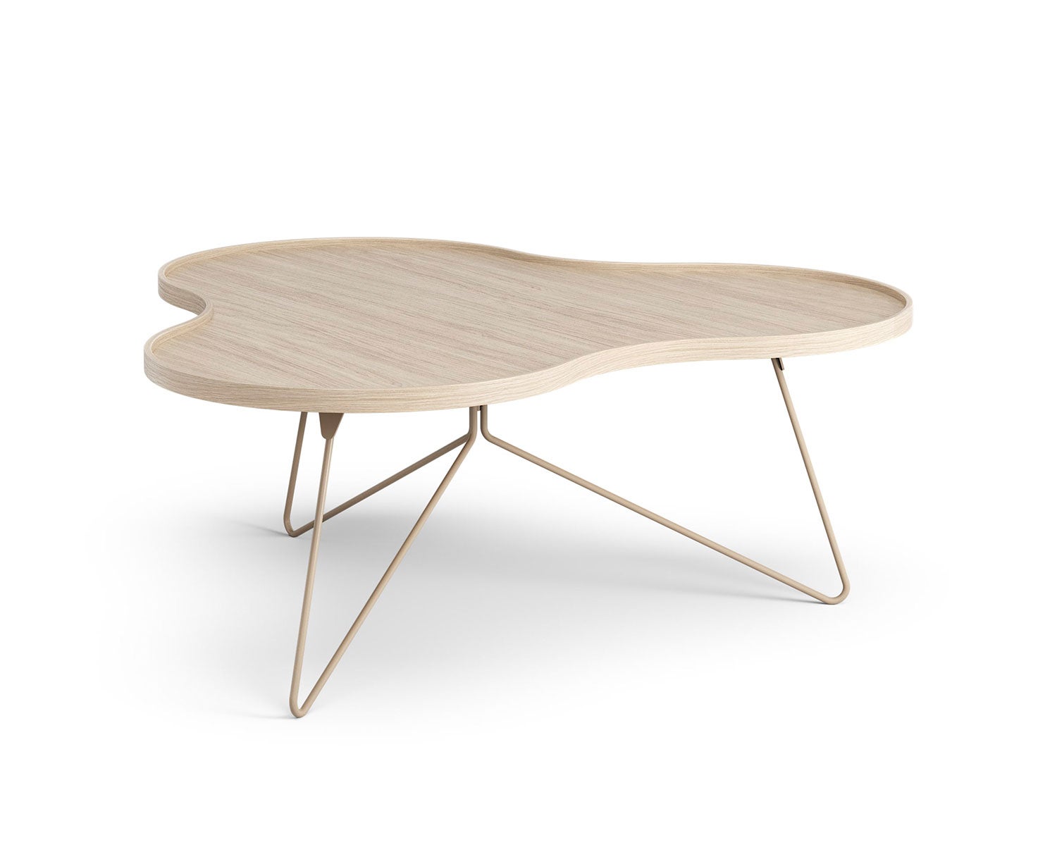 Flower-Mono-Table-114x107-Whitepigmented-Oak-Nutmeg-Metal-H45
