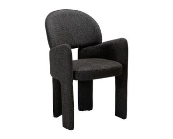 Dan-Form-Aloe-Arm-Chair-Raven-Black-Boucle