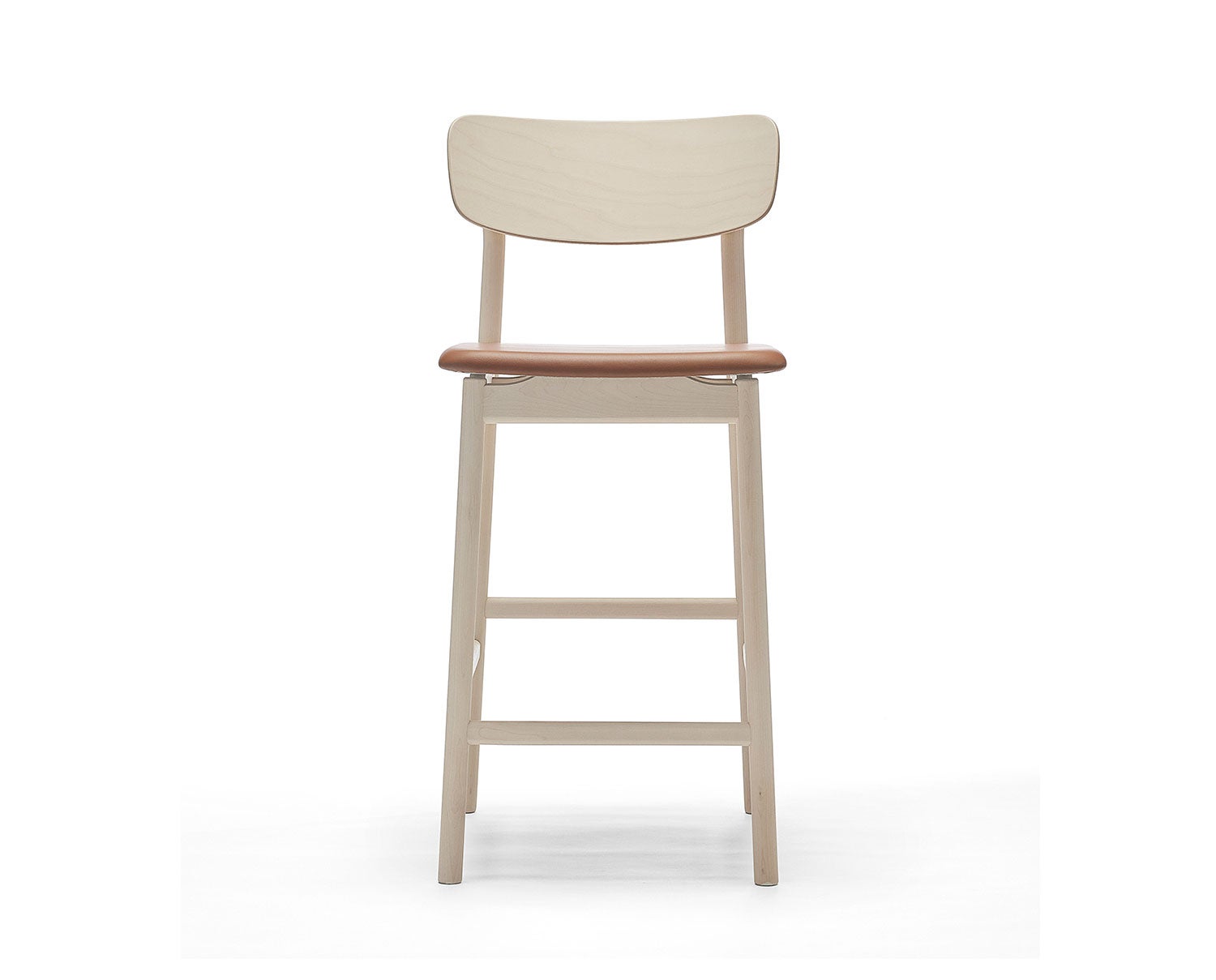 Stolab-Prima-Vista-Barstool-H65-Bright-Matt-Lacquer-Elmosoft-33004-Cognac