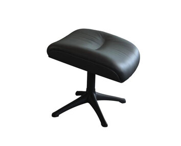 Clement Fodskammel i læderet Savoy i farven Black Platin med ben i sort aluminium