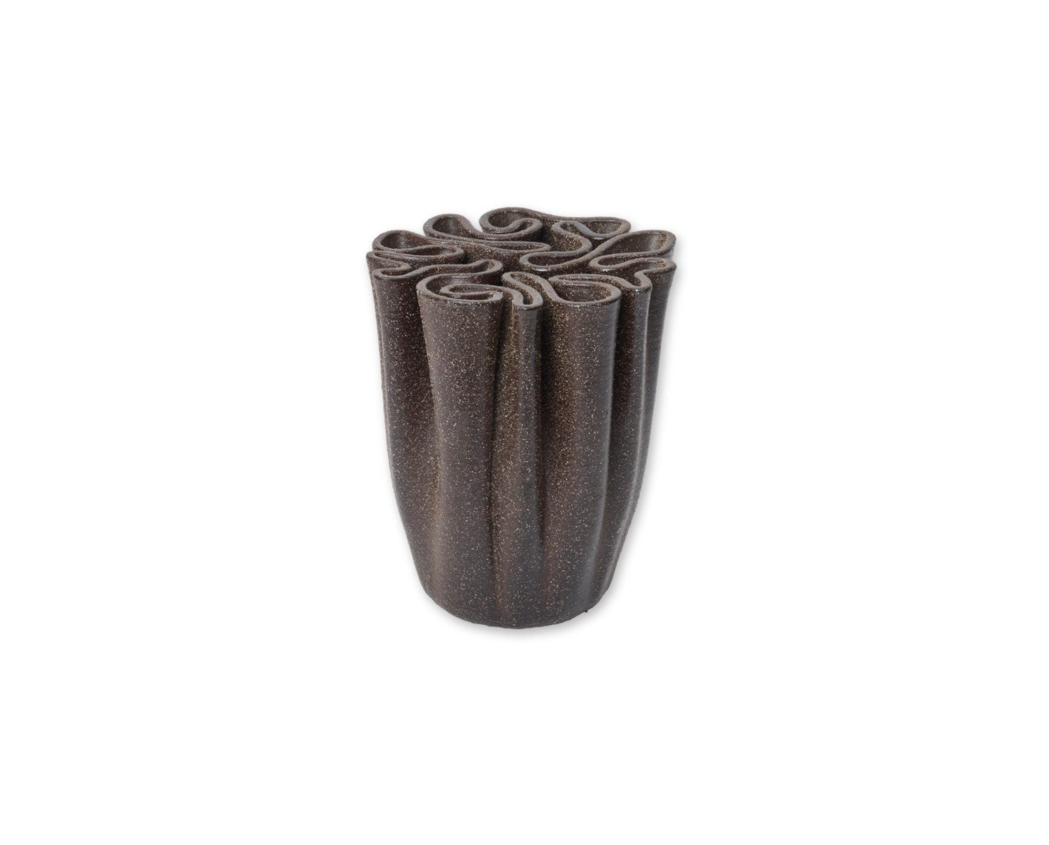 Ferm-Living-Dedali-Vase-H18-Dark-Brown-4187-1b