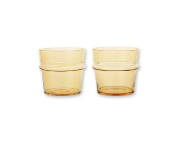 Ferm-Living-Boya-Low-Glasses-Set-of-2-Yellow-0913-1