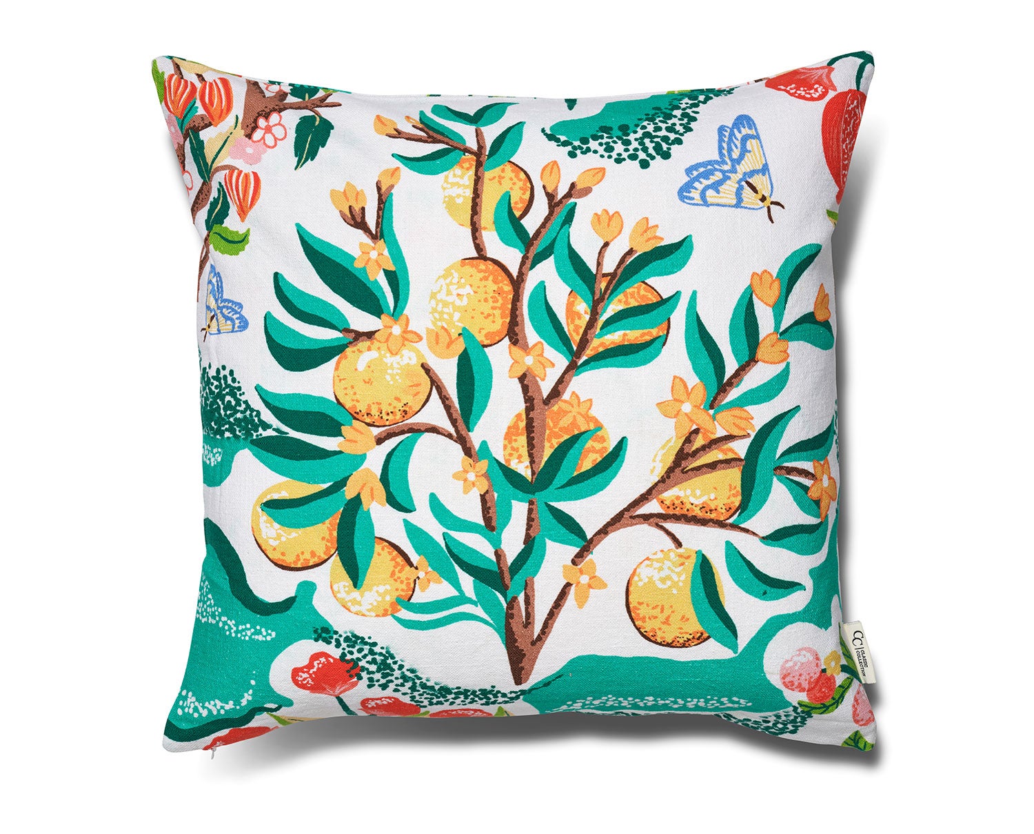 Botanical-orange-white-cushion-classic-collection-CCBO55WH