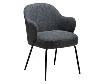 Bae-Karmstol-Pebble-Grey-Boucle-Svart