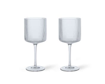Ferm-Living-Ripple-Red-Wine-Glasses-Clear