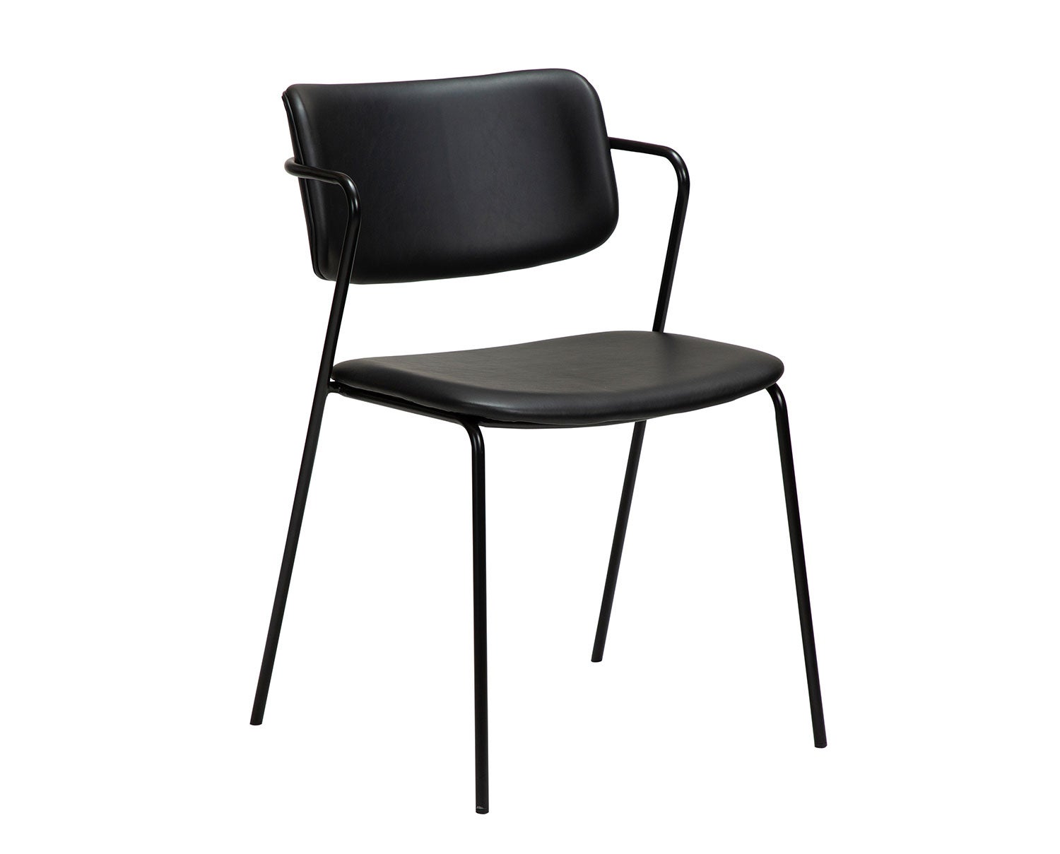 Zed-Stol-Svart-PU-Metallben