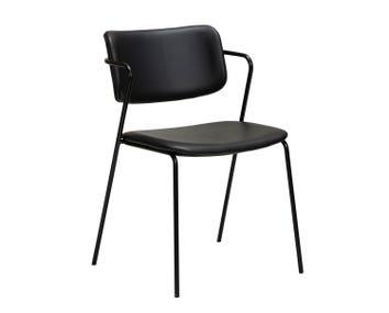 Zed-Stol-Svart-PU-Metallben