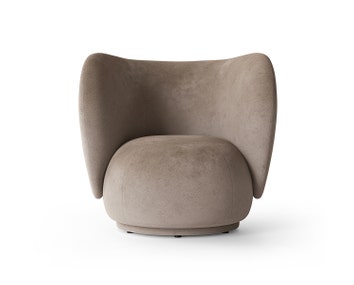 fermLIVING-Rico-Lounge-Chair-Faded-Velvet-Beige-100460671