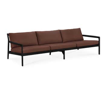 Ethnicraft-Jack-Outdoor-Sofa-3S-Black-Teak-Burgundy