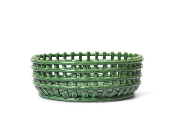 Ferm-Living-Ceramic-Centerpiece-Emerald-Green