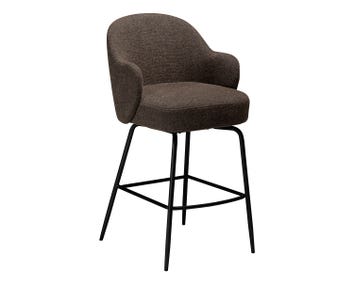BAE-SWIVEL-COUNTER-STOOL-Major-Brown-Bouclé-W.-Black-Swivel-Legs4