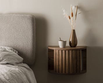 Velvet Natbord Antik Brun Olieret Ask