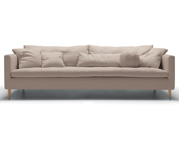 Sits Lill 4-personers sofa LCV i stof Caleido 3790 Light Beige med egetræsben