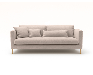 Sits Lill 2-personers sofa i stof Caleido 3790 Light Beige med egetræsben