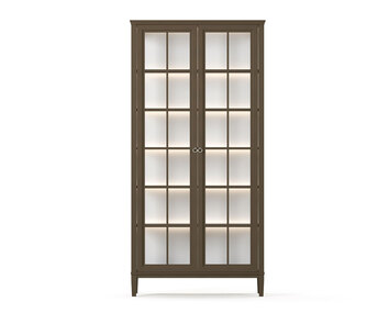 Stockholm 2.0 Vitrineskab i farven Mocha