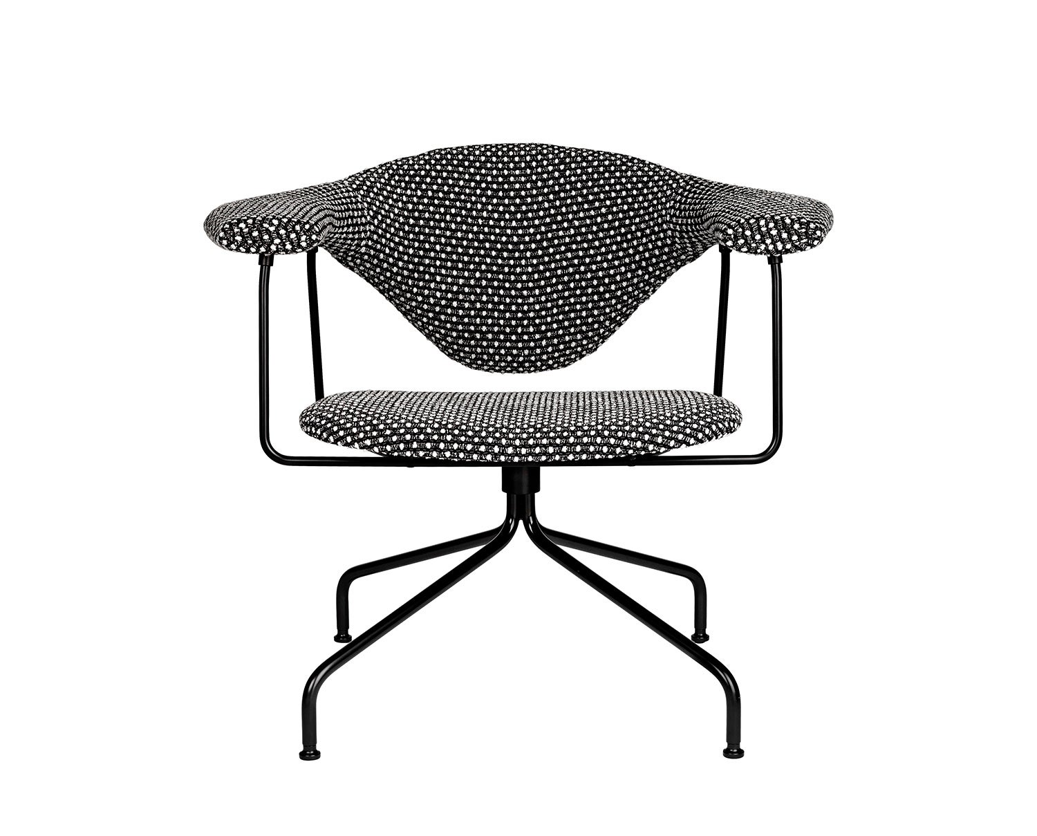Masculo_LoungeChair_Swivel_Black_Dedar_Pon-Pon-001_Front