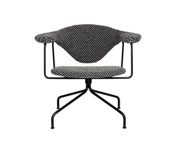 Masculo_LoungeChair_Swivel_Black_Dedar_Pon-Pon-001_Front