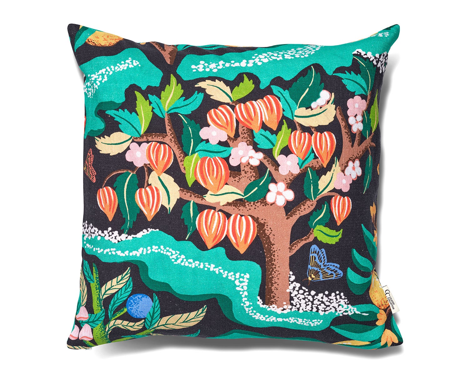 Botanical-cherry-black-cushion-classic-collection-CCBC55BK