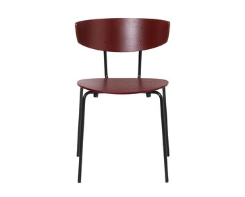 Ferm-Living-Herman-Dining-Chair-Wood-Steel-Red-Brown