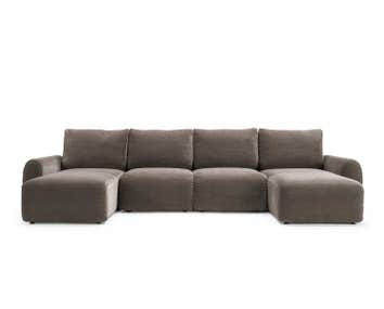 Innovation-Norum-Sofa-Bed-U-Shape-Curve-Arms-411-Esina-Cedar-Brown