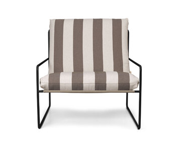 Ferm-Living-Desert-1-Seater-Black-Stripe-Chocolate