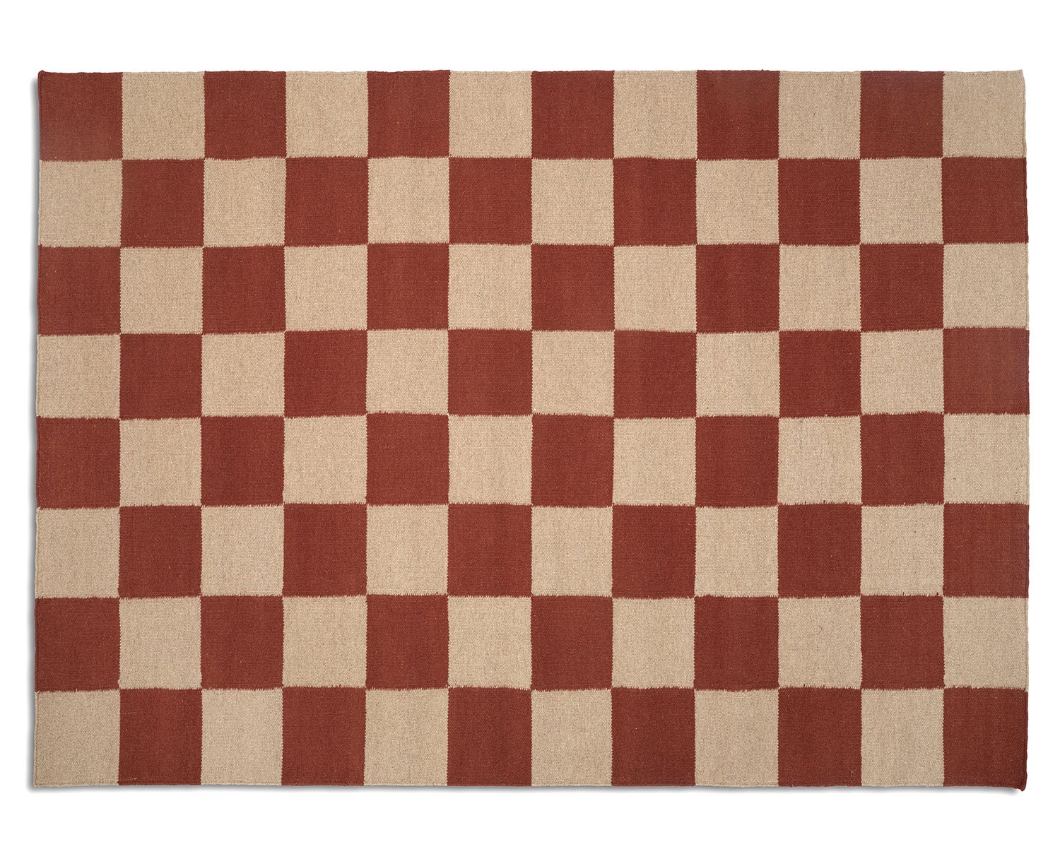 Square Tæppe i farven Terracotta/Natur