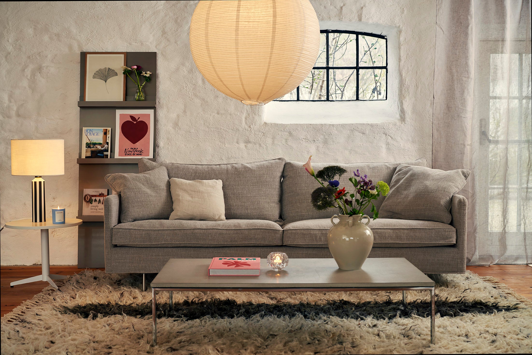Julia 3-pers. XL sofa fra SITS i stof Ivy Grey Beige