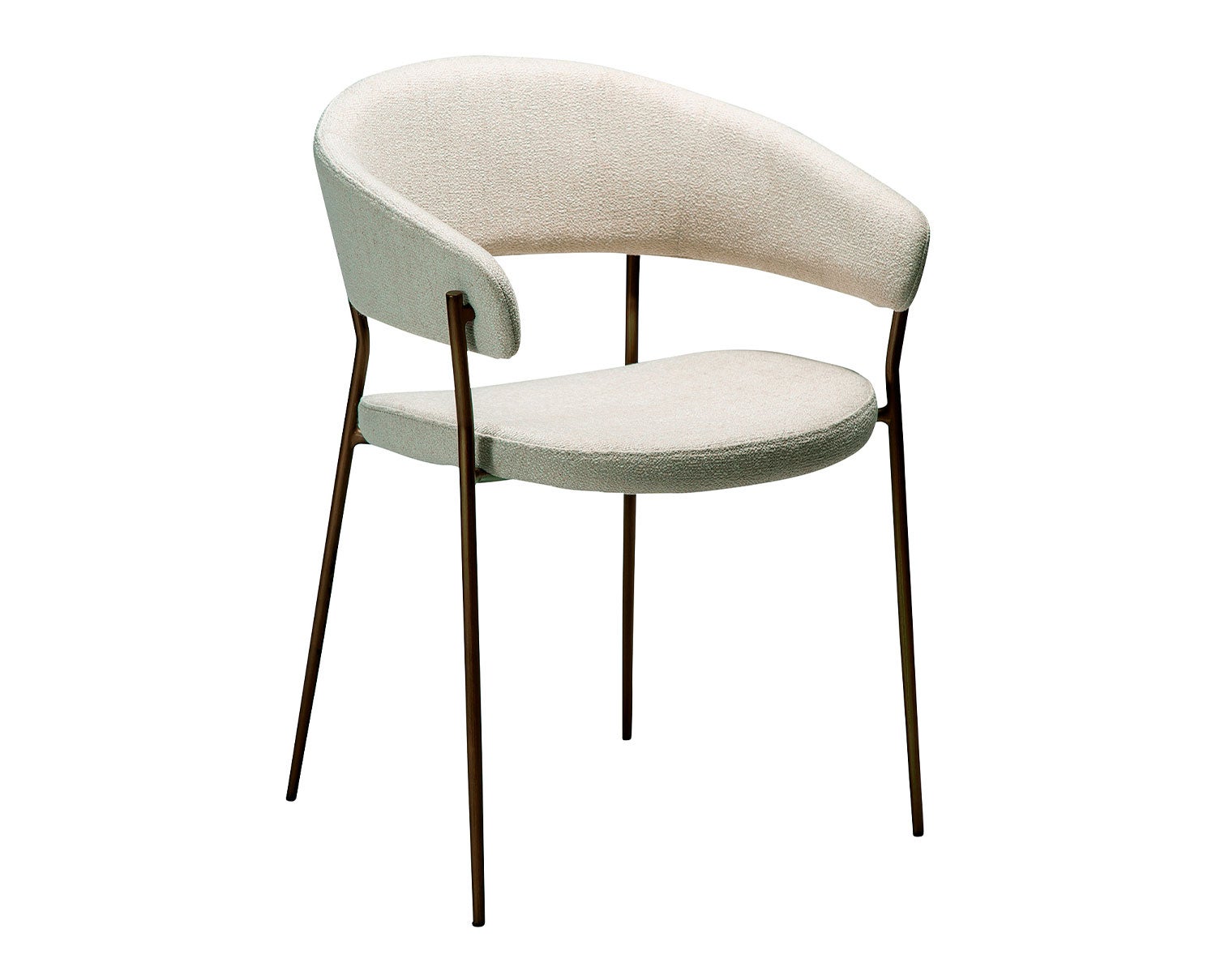 Dan-Form-Reboot-Chair-Simply-Beige-Boucle-Antique-Brass