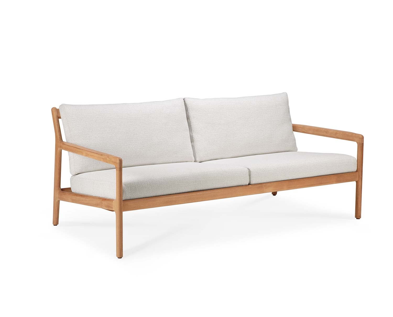 Jack udendørssofa til din terrasse! Lavet af teak med Offwhite-polstring fra Ethnicraft.