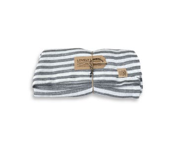 Lovely-Linen-Misty-Edge-Bordsduk-Dark-Grey