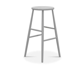 Palle Skammel med siddehøjde på 83 centimeter i birk i farven Grå