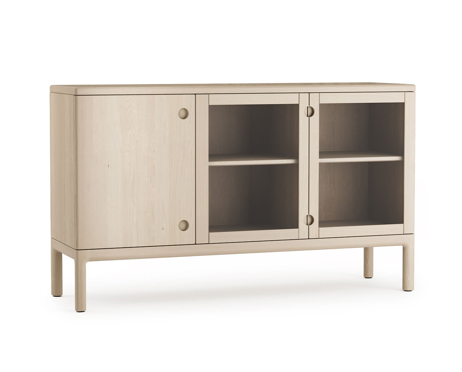 Stolab-Prio-Sideboard-Low-Glass-Bright-Matt-Lacquer-Birch