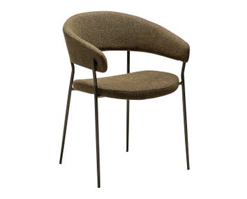 Dan-Form-Reboot-Chair-Dark-Olive-Boucle-Antique-Pewter