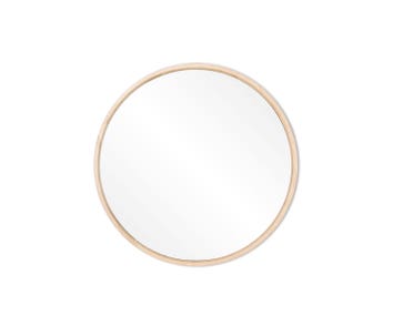 Look Spejl med en diameter på 27 i hvidolieret eg