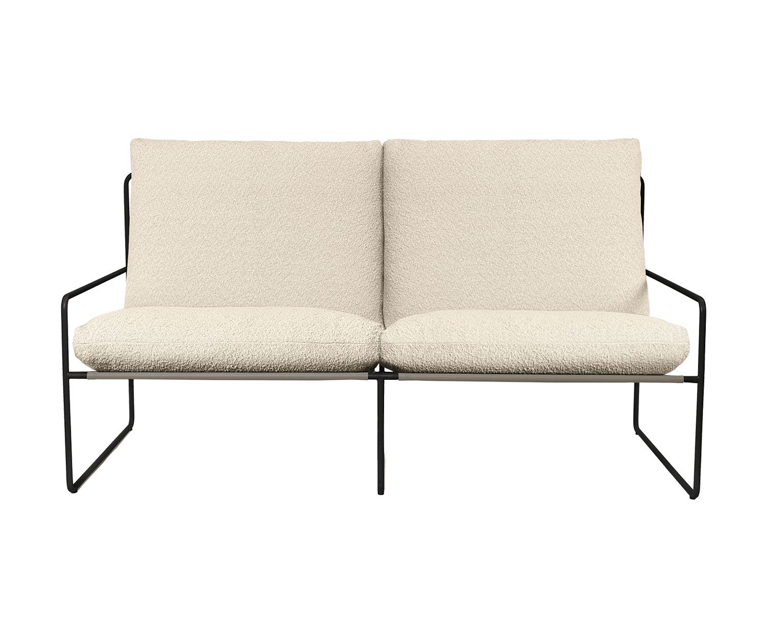 Ferm-Living-Desert-2-Seater-Black-Pure-Boucle-Off-White
