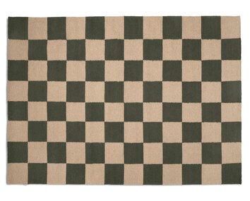 Square Tæppe i farven Skovgrøn/Natur