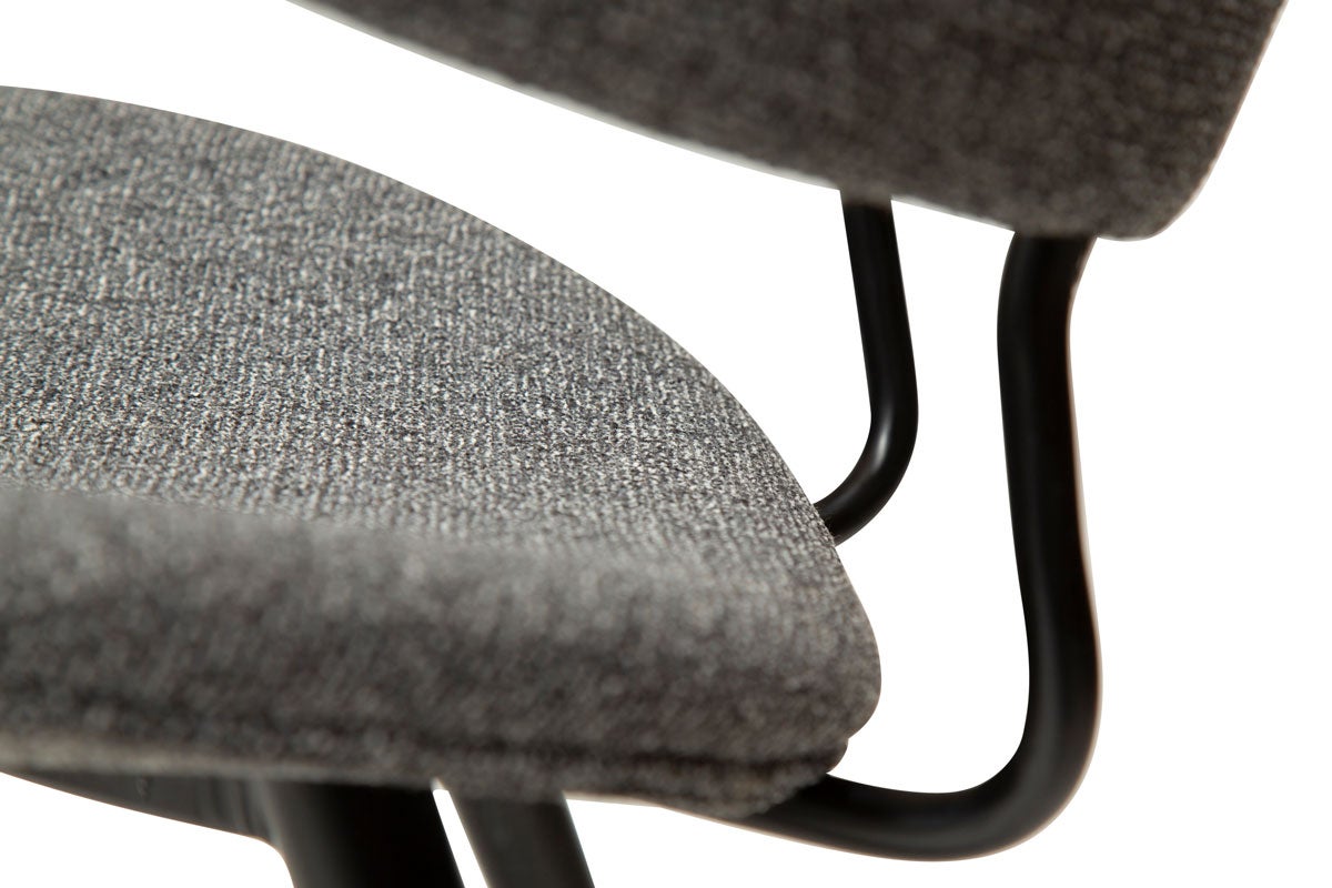 Napoleon-Stol-Grey-Bouclé-Metallben-Detalj-2