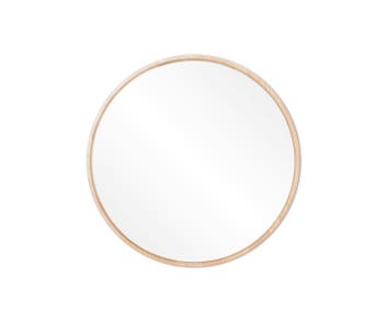 Look Spejl med en diameter på 32 i hvidolieret eg