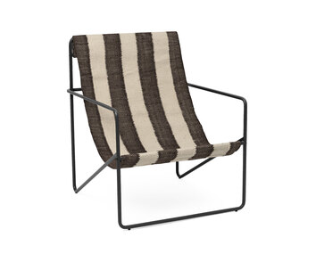 Ferm-Living-Desert-Lounge-Chair-Black-Off-White-Chocolate