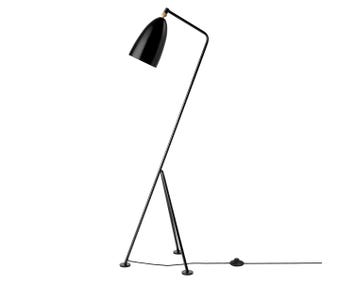 Grashoppa-Golvlampa-Svart-Glansig