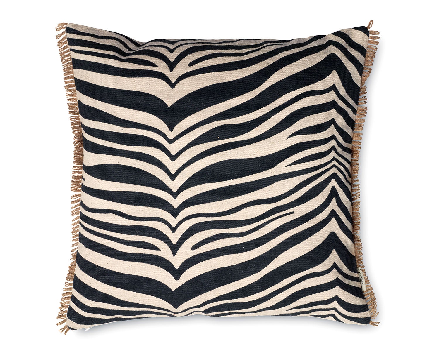 Zebra-Kudde-50x50-Svart