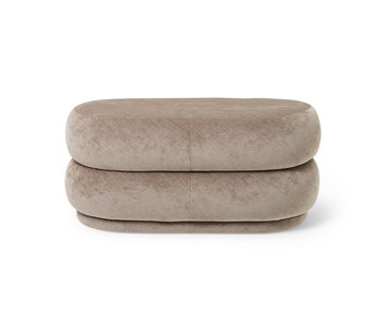 Ferm-Living-Pouf-Oval-Faded-Velvet-Beige