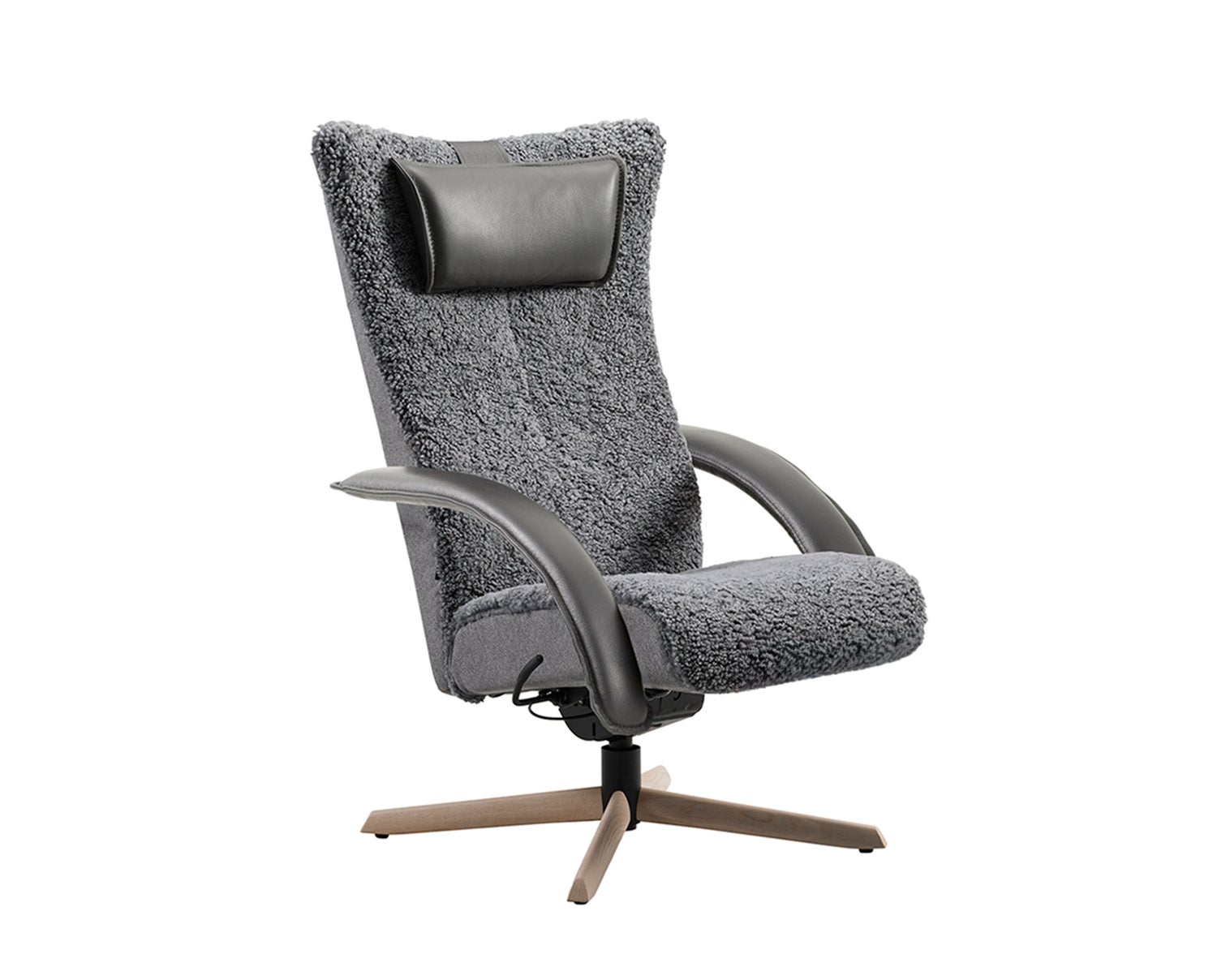 Delata-Motion-Chair-Original-Grey-sheepskin-grey-leather-oak