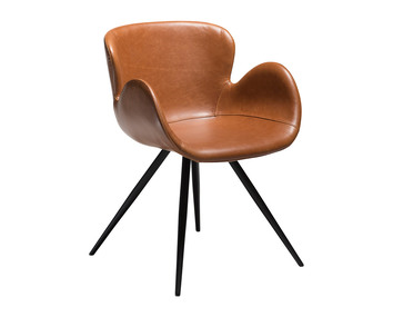 Gaia-Stol-Vintage-Light-Brown-Black-Legs