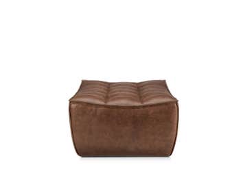 Ethnicraft-N701-Footstool-Chestnut-Leather