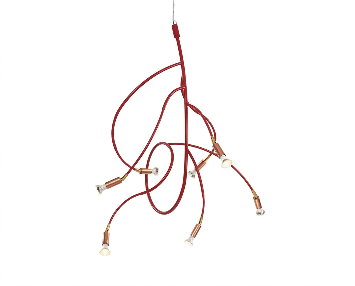 Ranka-7-Red-Ceiling-Lamp-Orsjo-Belysning