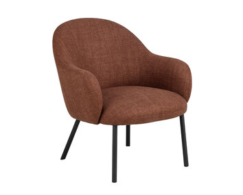 Spencer Loungestol i stoffet Basel Terrakotta