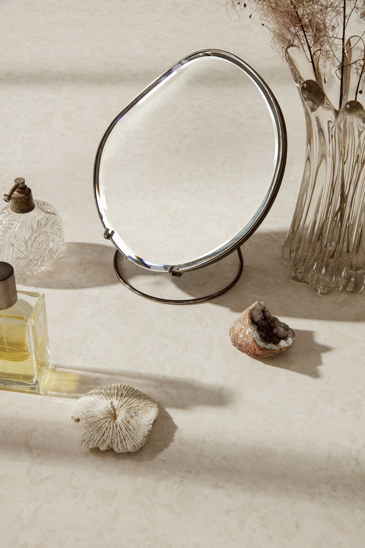 Ferm-Living-Pond-Table-Mirror-Dark-Chrome-Lifestyle